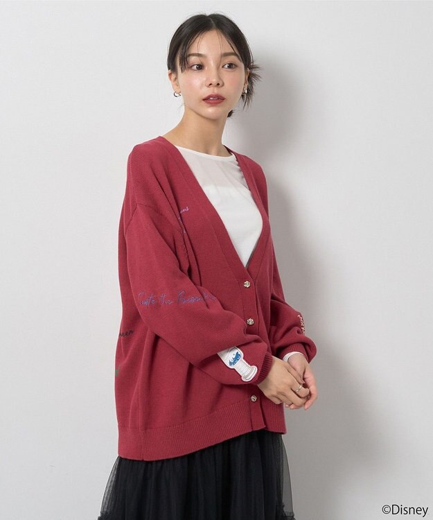 earth music&ecology Ｖｉｌｌａｉｎｓ　クイーン／ニットカーディガン Bordeaux