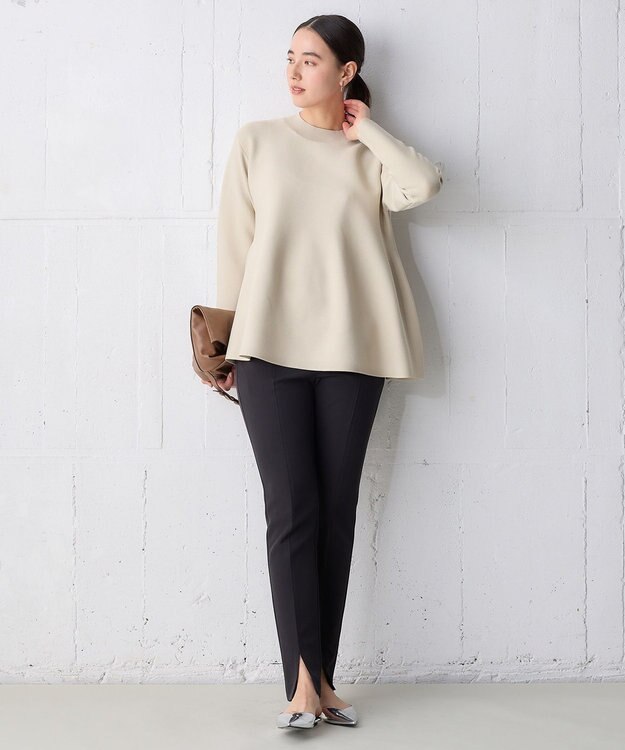 UNFILO 【新色追加】ペプラムニット [NEW]ベージュ