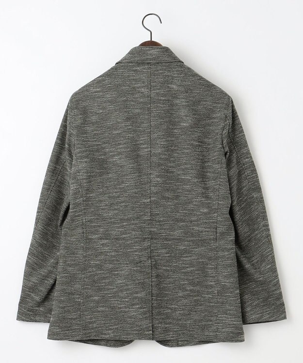 JOSEPH ABBOUD 【イタリア素材/軽量/ストレッチ】バックプリントジャージー ジャケット カーキ系