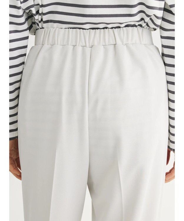 Green Parks らくスレストレートパンツ Ecru