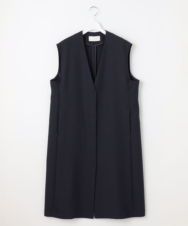 自由区 【2WAY】ライトウールダブルクロス ジャンパースカート ネイビー系