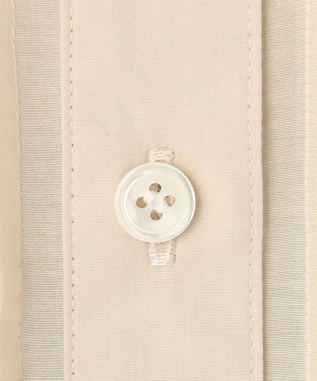 23区 【洗える】コットンシルクローン バンドカラー ブラウス ベージュ系