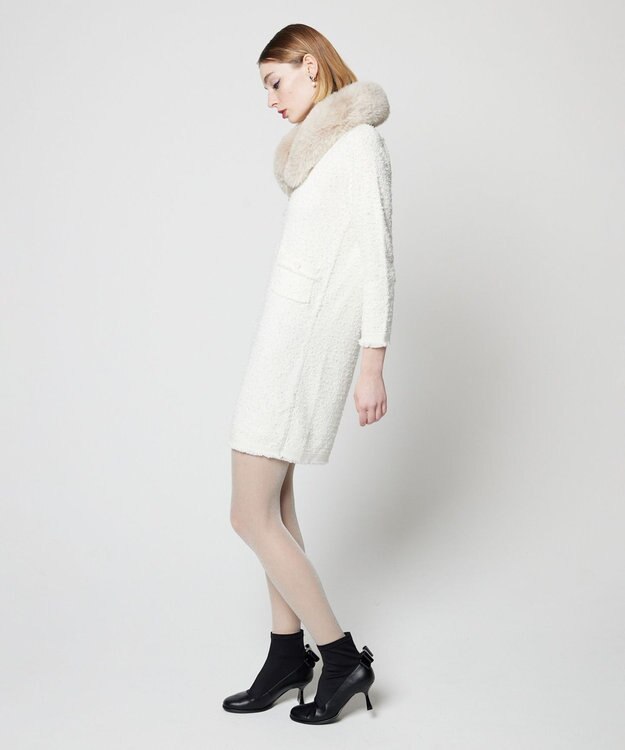 TOCCA 【洗える！】UNSNARL TWEED ドレス ホワイト系