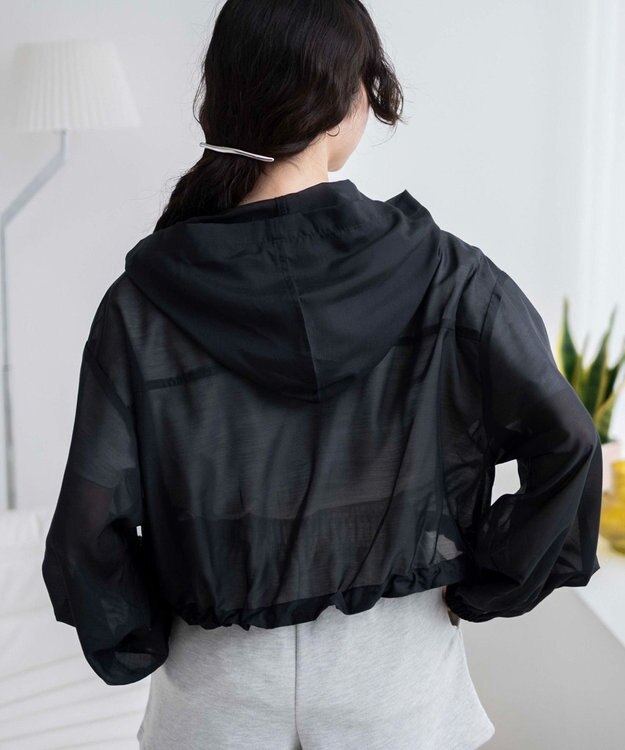 WEGO シアードロストショートパーカー ブラック