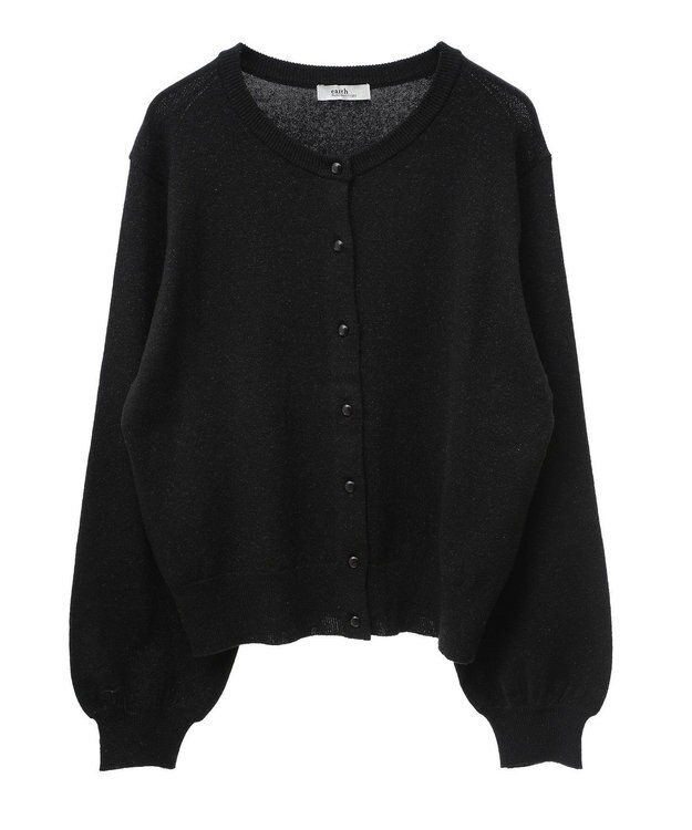 earth music&ecology アンジェリーナラメカーディガン Black