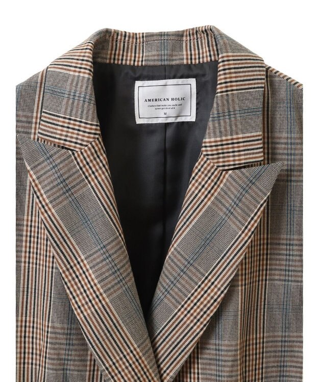 AMERICAN HOLIC Ｗボタンテーラードジャケット Check