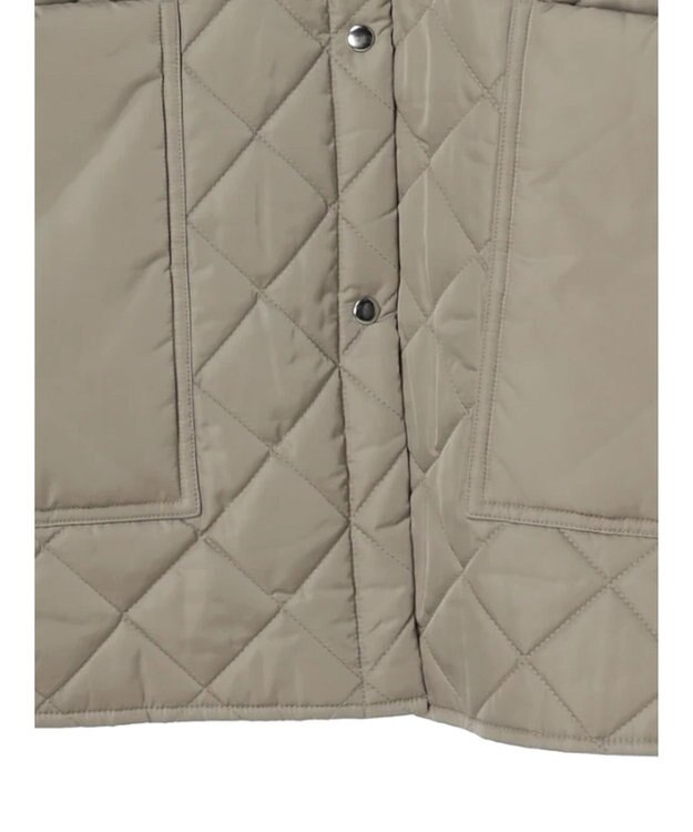 Green Parks 撥水加工　中綿キルトミドル丈コート Light Beige