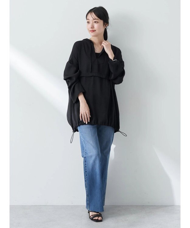 earth music&ecology シアーアノラック Black