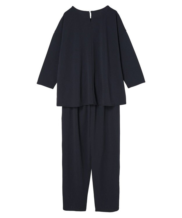 CRAFT STANDARD BOUTIQUE ８分丈ウエストタックオールインワン Navy