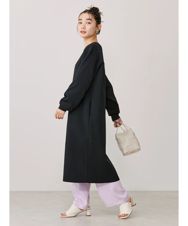 AMERICAN HOLIC エコカルットクルーネックワンピース Black