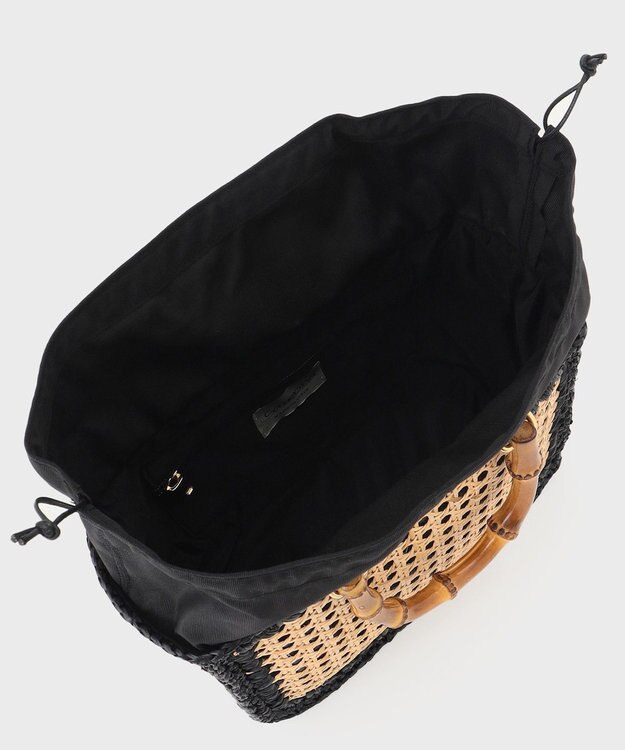 GRACE CONTINENTAL Caterina bertini  バンブーカゴバック ブラック