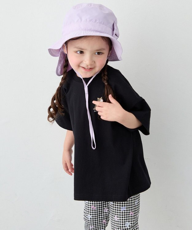 ANY KIDS 【UVカット/撥水/日よけ付き】バケットハット ラベンダー