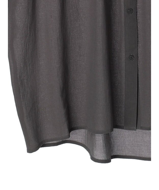 AMERICAN HOLIC シアーＢＩＧシルエットシャツチュニック Charcoal Gray
