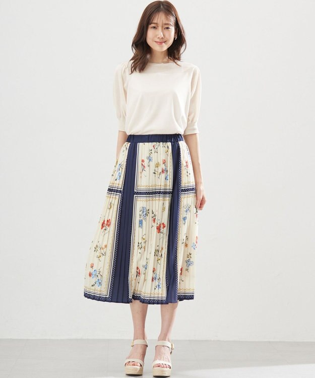 組曲 S シアーパフ袖 ニット ベージュ系9