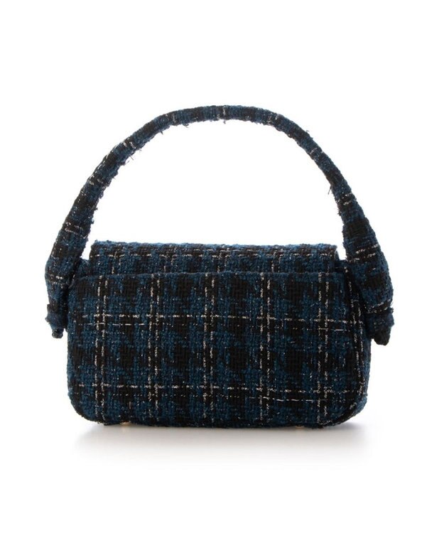 UNBILLION カシュカシュ cachecache / ツイード2wayハンドルフラップショルダー ネイビー