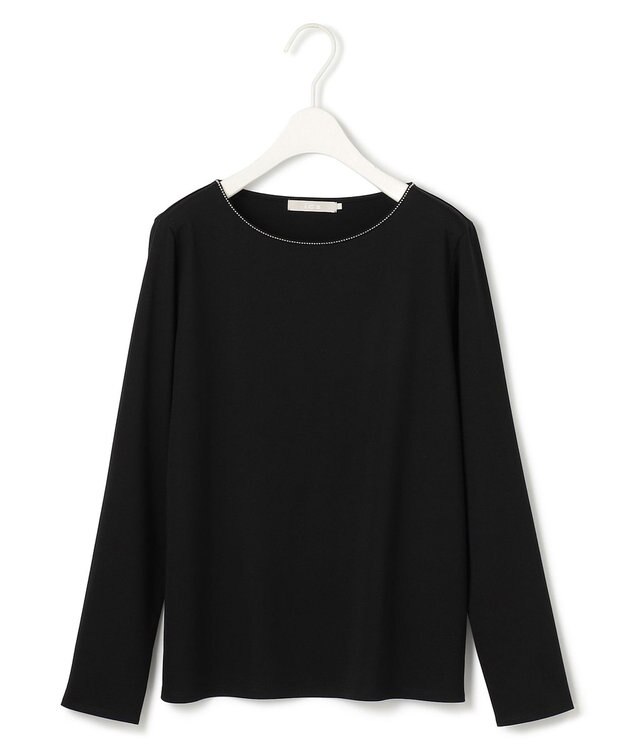 ICB L 【洗える】コンパクトモクロディ プルオーバー［ボールチェーン］ ブラック系