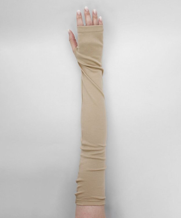 ORuKuBET 【WOMEN】ORGANIC COTTON アームカバー ＜ロングタイプ＞【 UVカット・オーガニックコットン・日本製 】 ベージュ