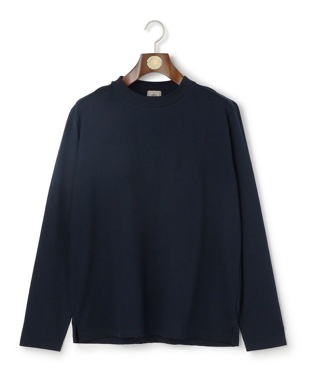 J.PRESS MEN 【WEB・一部店舗限定】サッカーロングスリーブ Tシャツ ネイビー系