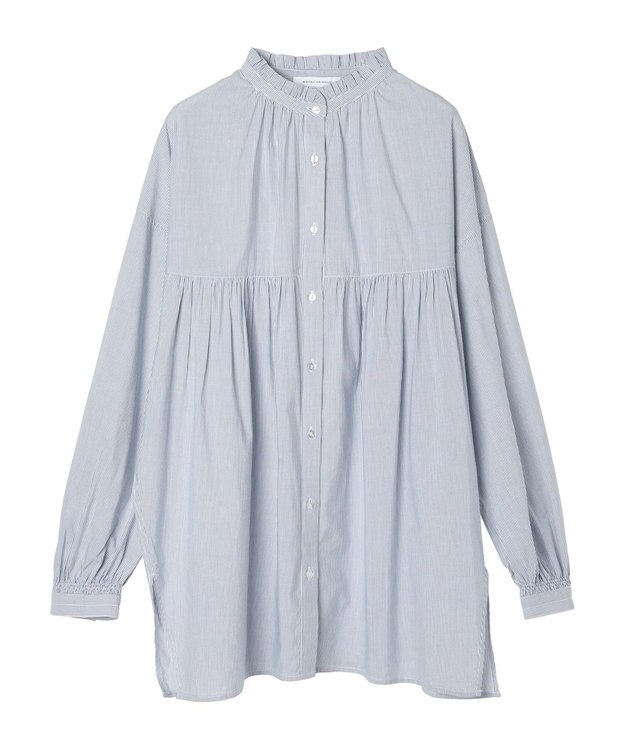 AMERICAN HOLIC サラックール／ＵＶカットフリルシャツチュニック Stripe