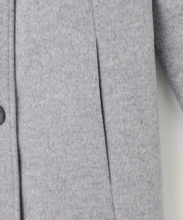 J.PRESS LADIES L Super150sAZAMIビーバー Pコート グレー系