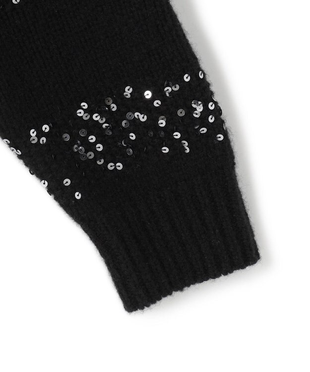 23区 L 【滝沢眞規子さん着用/一部店舗限定】スパングルボーダー ニット ブラック系