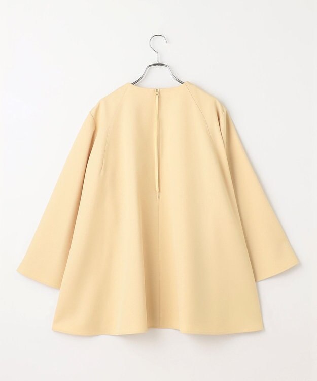#Newans 【マシンウォッシャブル】ファスナースリットＡラインブラウス ライトイエロー