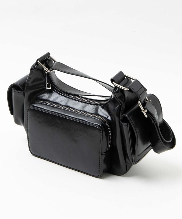 WEGO ポケットデザインショルダー ブラック