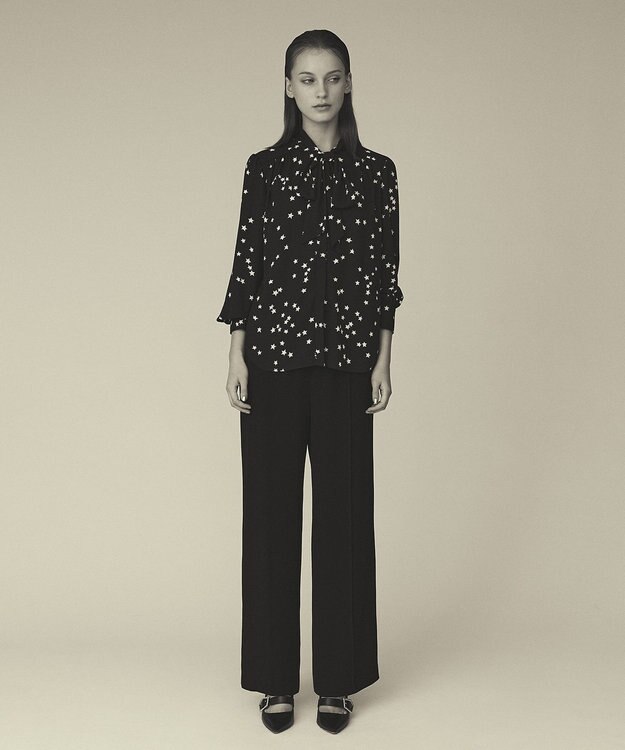 GRACE CONTINENTAL トリアセワイドイージーパンツ ブラック