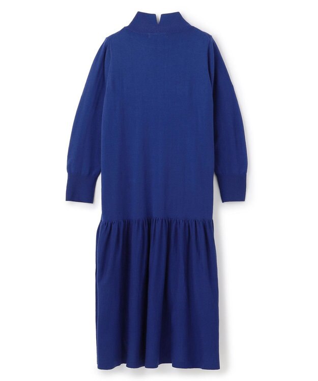 UNFILO ティアード ニットワンピース ブルー