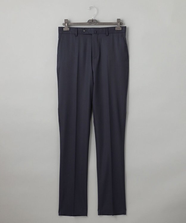 GOTAIRIKU 横に伸びる【TasmaniaWool/タマニアウール】ストレッチ スーツ（ネイビーストライプ） ネイビー系1