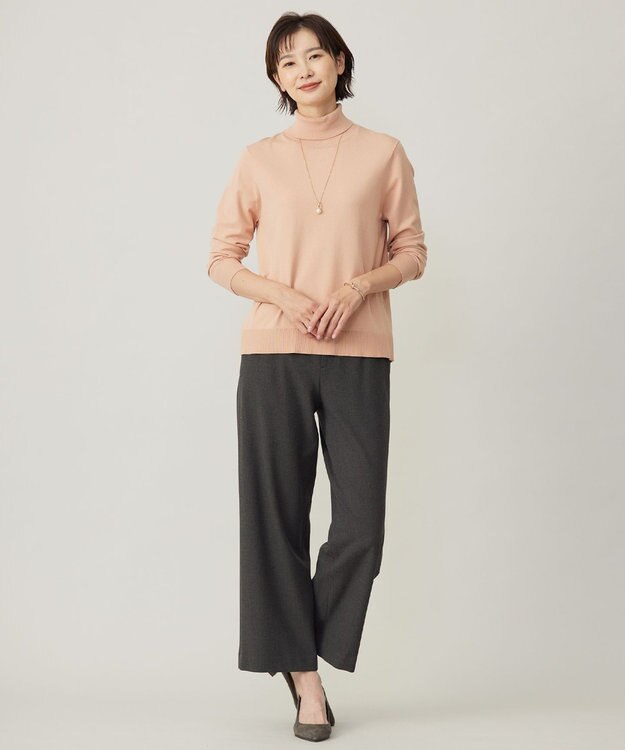 J.PRESS LADIES L 【ご好評につき新色追加！・WEB限定カラーあり・洗える】PRINCE タートルネック ニット ピンク系