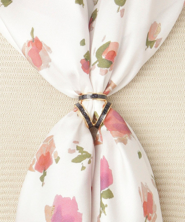 MOONBAT Luna Luce(ルナルーチェ)スカーフリング ラメ 3 Ring お手持ちのスカーフを通すだけ ギフト ネイビーブルー