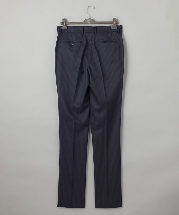 GOTAIRIKU 横に伸びる【TasmaniaWool/タマニアウール】ストレッチ スーツ（ネイビーストライプ） ネイビー系1