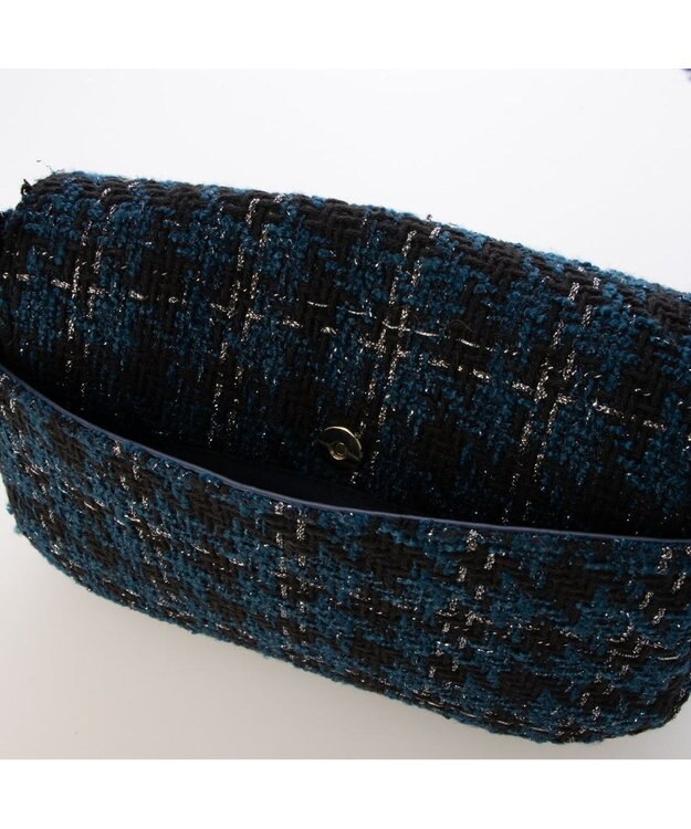 UNBILLION カシュカシュ cachecache / ツイード2wayハンドルフラップショルダー ネイビー