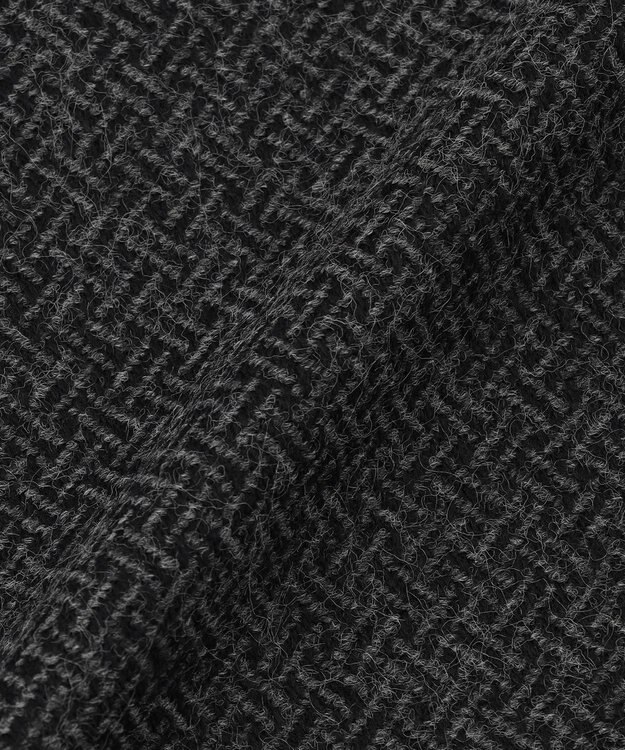 JOSEPH ABBOUD 【フランス製】ブレードライクパターン ストール ブラック系7