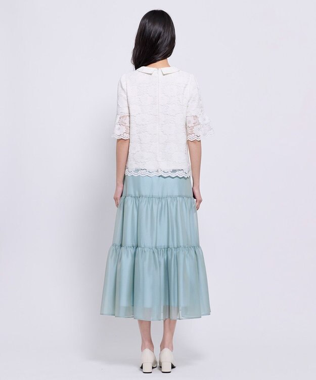 TOCCA CRYSTAL SHEER スカート スモーキーグリーン系