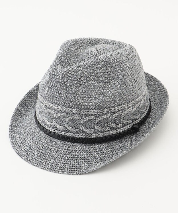JOSEPH ABBOUD 【洗える・サイズ調整可】ウォッシャブルヘリンボーン ハット ライトグレー系
