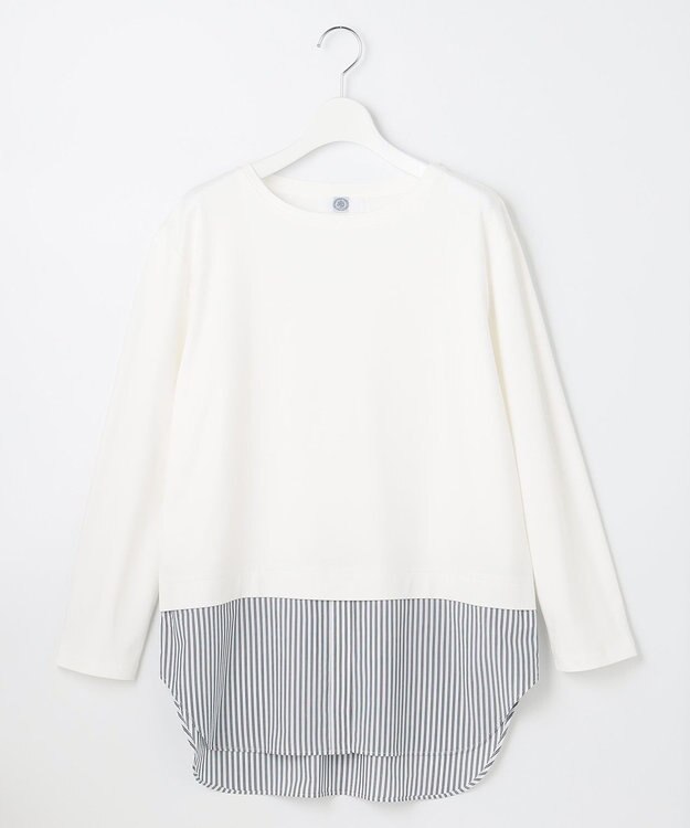 J.PRESS LADIES 【接触冷感・UVケア】レイヤードジャージー カットソー ブラック系1