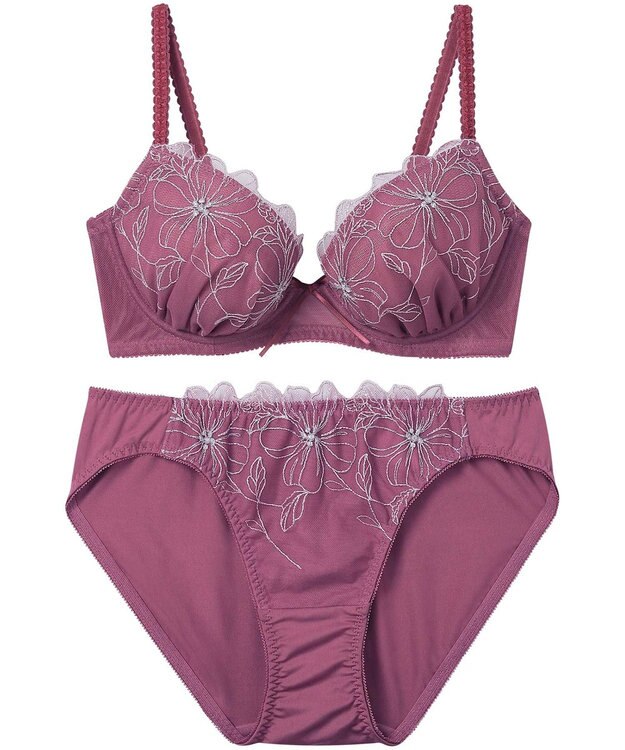 AMPHI ブラジャー ショーツセット 自然なまる胸メイク 【ブラ＆ショーツセット】 上下セット ブラ BCC231 アンフィ／ワコール ロマンピンク