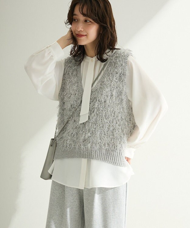 Green Parks Ｏ．２ｗａｙボウタイブラウス Ecru