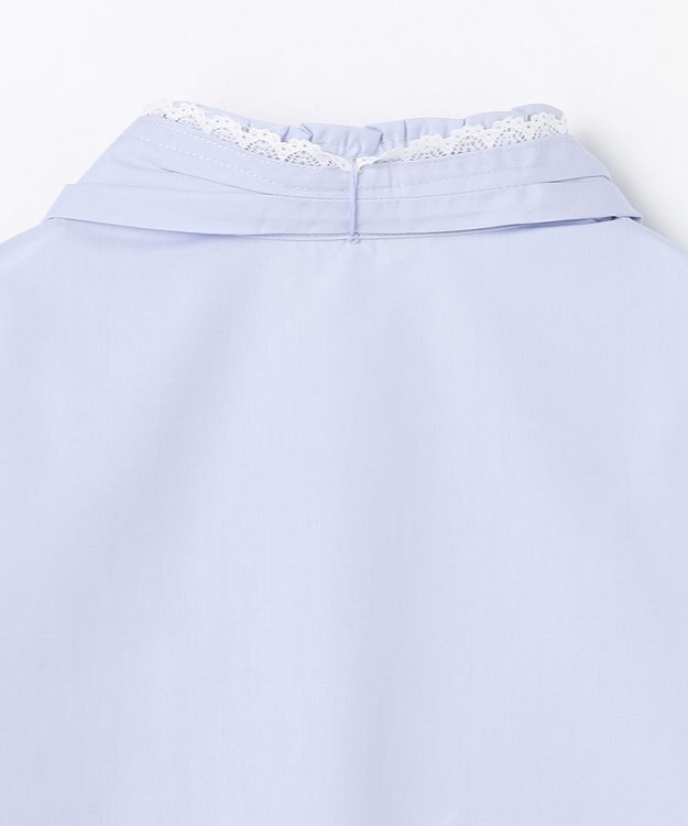 組曲 KIDS 【110-140㎝】 レースリボンタイブラウス サックスブルー