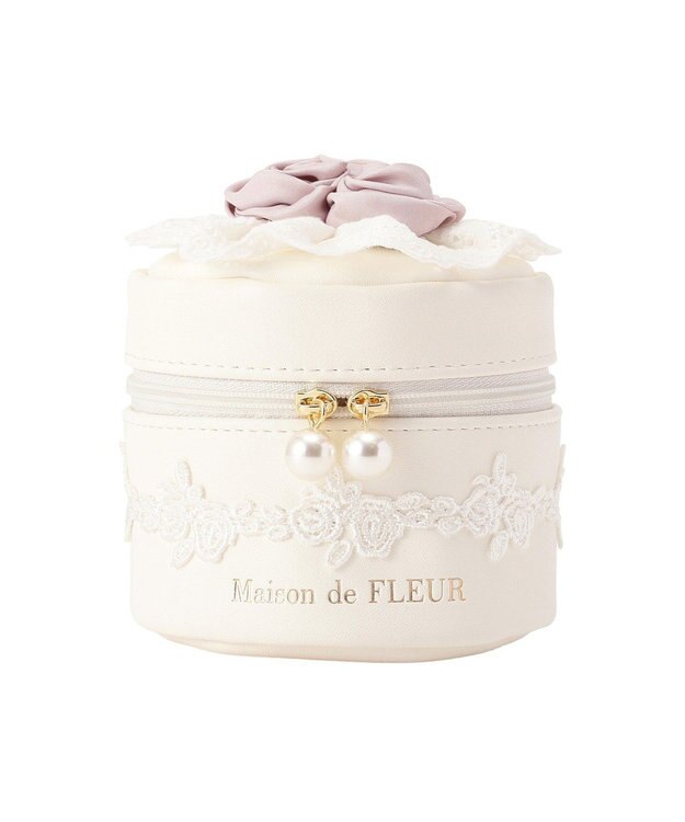 Maison de FLEUR ローズブーケポーチ Ivory