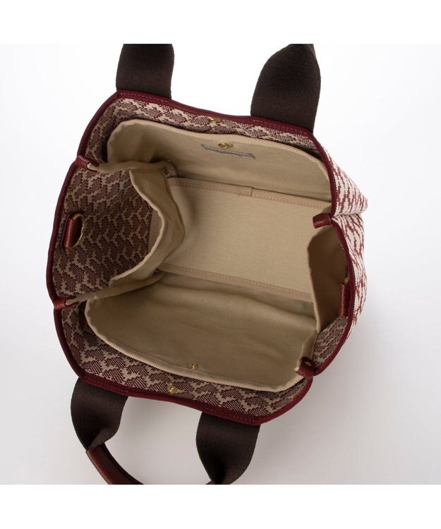 UNBILLION カシュカシュ cachecache / 柄アソートジャガード2wayトートバッグ ワイン