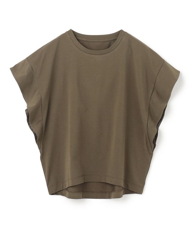 UNFILO フレアスリーブ Tシャツ カーキ