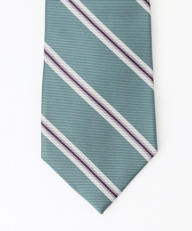 J.PRESS MEN 【JAPANESE TWILL STRIPE COLLECTION】ツイルストライプ ネクタイ ターコイズブルー系2