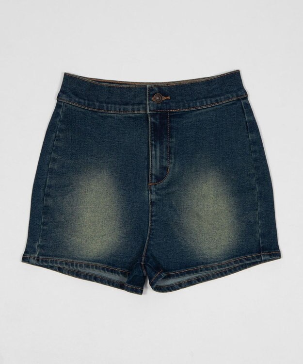 WEGO ハイウエストマイクロデニムショーツ デニム中濃加工色