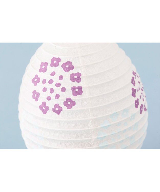 ちょうちん堂 【きもち】EGAO 紫陽花 ちょうちん ライト ホワイト