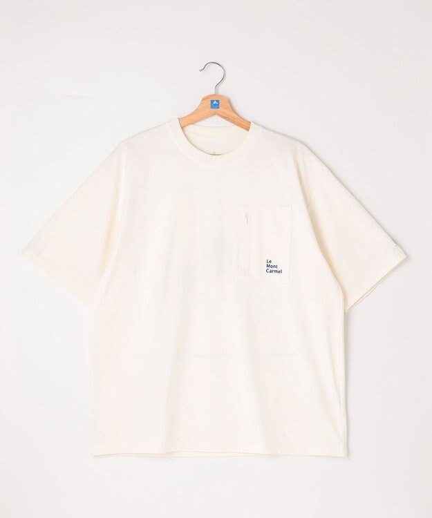 SHARE PARK MENS 【UVカット・吸水速乾・ストレッチ・軽量 】バックプリントポケットTシャツ（L・XLサイズ） ホワイト系