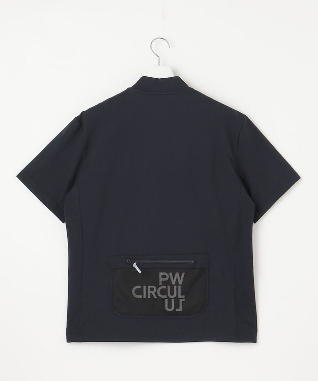 PW CIRCULUS 【UVカット / 吸水速乾 / 伸縮性抜群】【MEN】メッシュポケットモック ブラック系