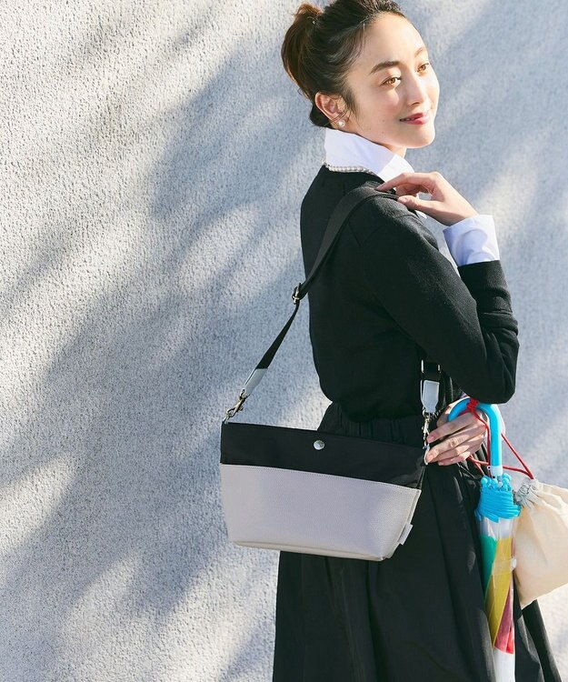 TOPKAPI 【Breath TOPKAPI】SCOTCH GRAIN スコッチグレイン バイカラー ショルダーバッグ サンドグレー